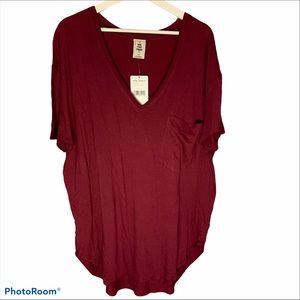 Free people we the free M bright berry tunic top